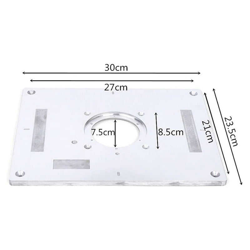

JHD-Precision Router Table Insert Plate With Router Insert Ring For Woodworking Aluminum Board Benches Flip Chipboard