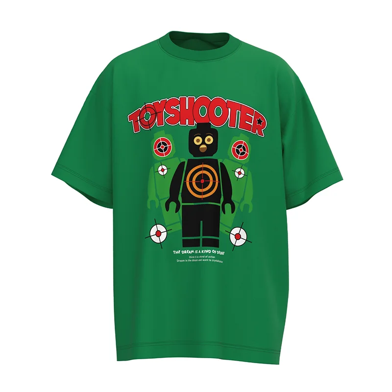 

Harajuku Robot Letter Print Casual Mens and Womens Summer Tshirts Short Sleeve High Street Cotton Oversized Top Tees