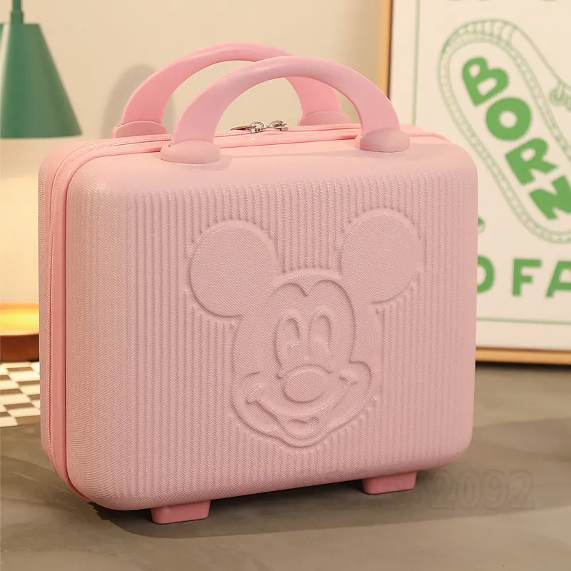Disney Mickey's New Original Travel Handcase Cartoon Cute Makeup Box Luxury Brand Multi -functional Mini Handbag High Quality