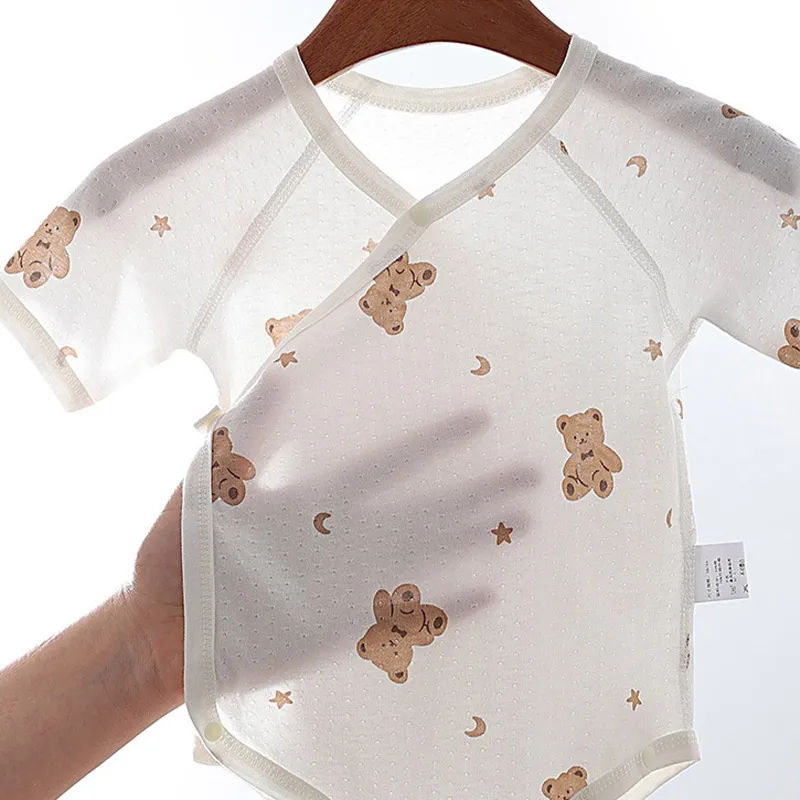 Летний комбинезон для новорожденных детское треугольное боди с милым принтом