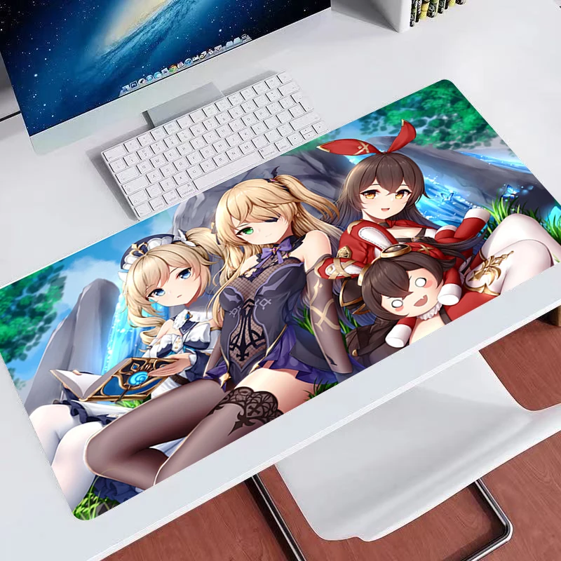 

Xxl коврик для мыши, игровой коврик для мыши 900x400 Genshin, противоскользящий, крутой, для компьютера, офиса, игровые коврики, аксессуары для ПК, Нас...