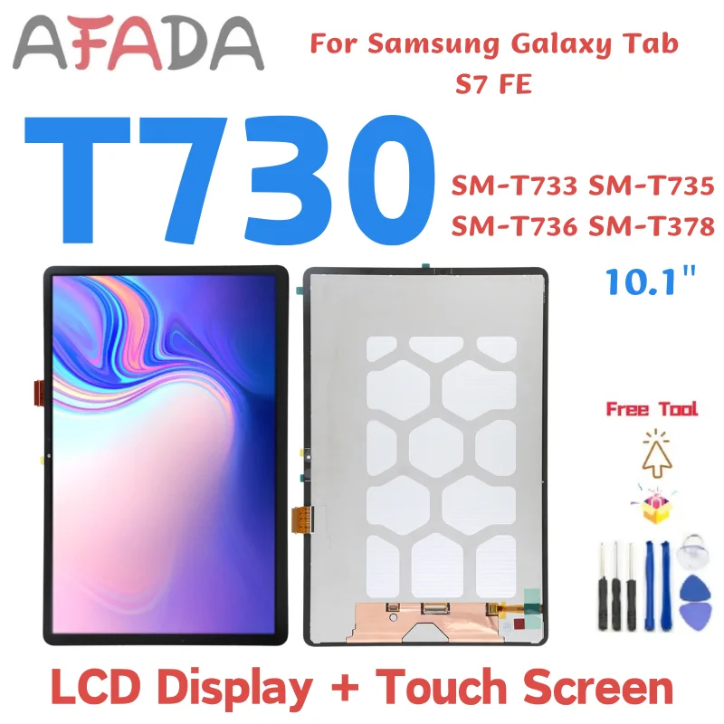 10 1 &quotдля Samsung Galaxy Tab S7 FE T730 ЖК-дисплей сенсорный экран дигитайзер для SM-T733 SM-T735