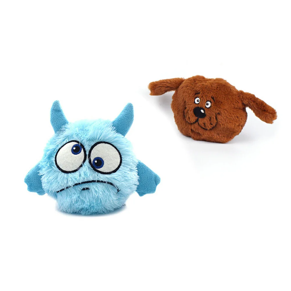 

2PC Dog Vocal Vibration Electric Bouncing Lovely Pet Supplies Crazy Jump Plush Balls