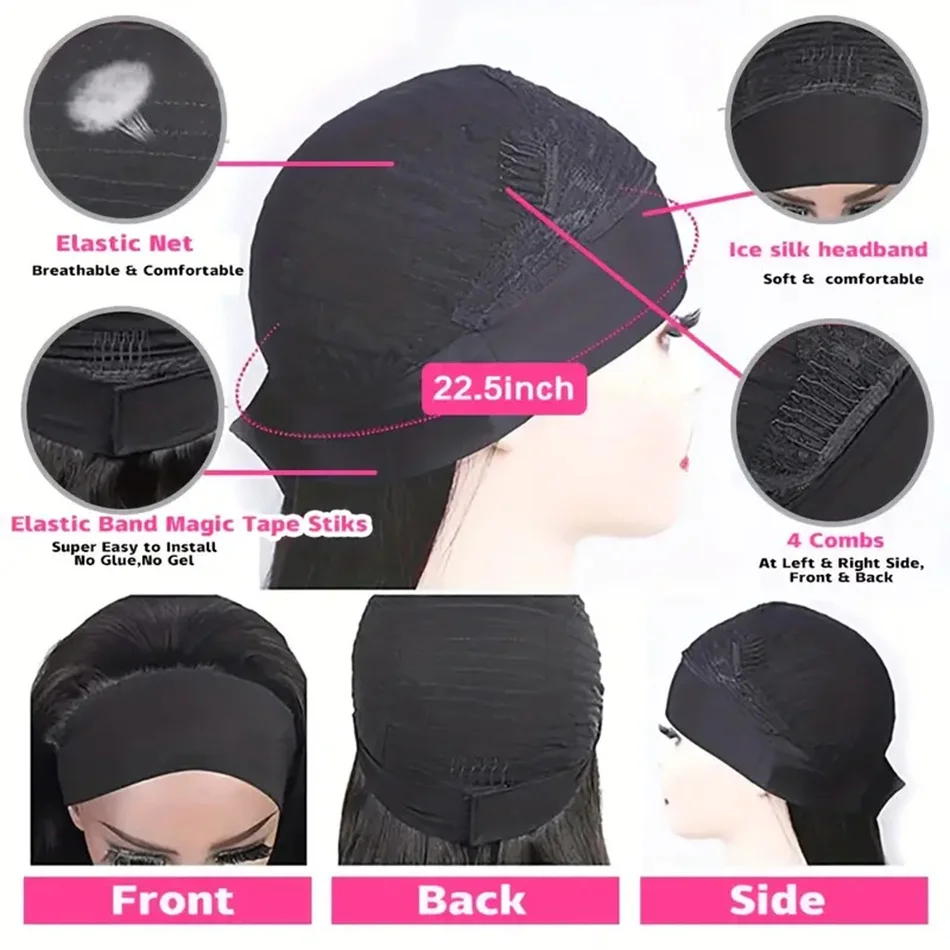 180% Плотность Бразильские Человеческие Волосы Парики 18-24 Дюйма Объемная Волна