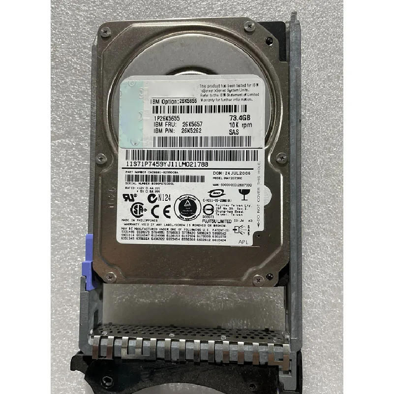 

100% новый в коробке 3 года гарантии 26K5657 40K1052 39R7366 73G 10K SAS 2,5 дюйма требуется больше фото под углом, пожалуйста, свяжитесь со мной