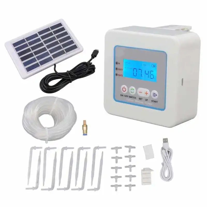 

Micro Automatic Drip Irrigation Kit Programmable Timer Houseplants Self Watering System with LED Display for Garden for