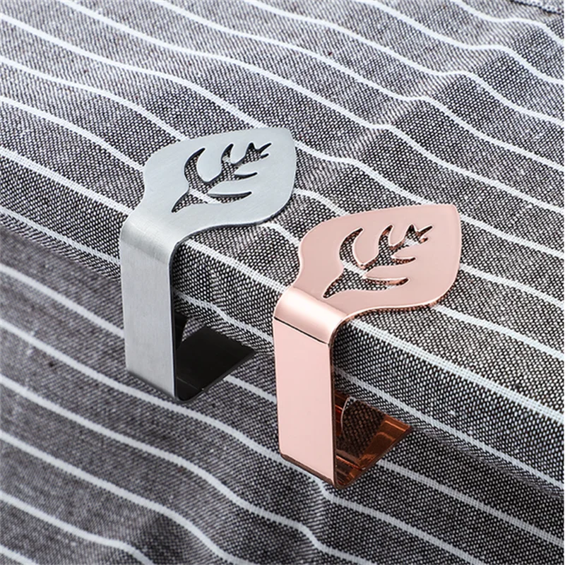 

4Pcs Rvs Tafelkleed Clips Decoratieve Blad Tafelkleed Klem Houder Tafel Cover Klemmen Voor Picknick Bbq Wedding Decor