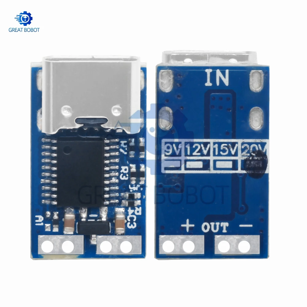 Фото DC004-PD Триггерный модуль USB-C (PD3.0/PPS/QC4+) — программируемая приманка 3–21 В, 5 А с кабелем электронного маркера мощностью 100 Вт для блоков питания ноутбука №5