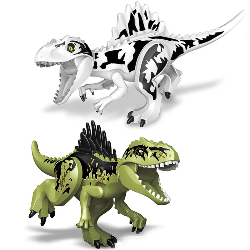 

New Jurassic Dino World 3 Dinosaurs Giganotosaurus DIY Building Blocks Bricks Dinosaurios Park Figures Toys For Children Gifts