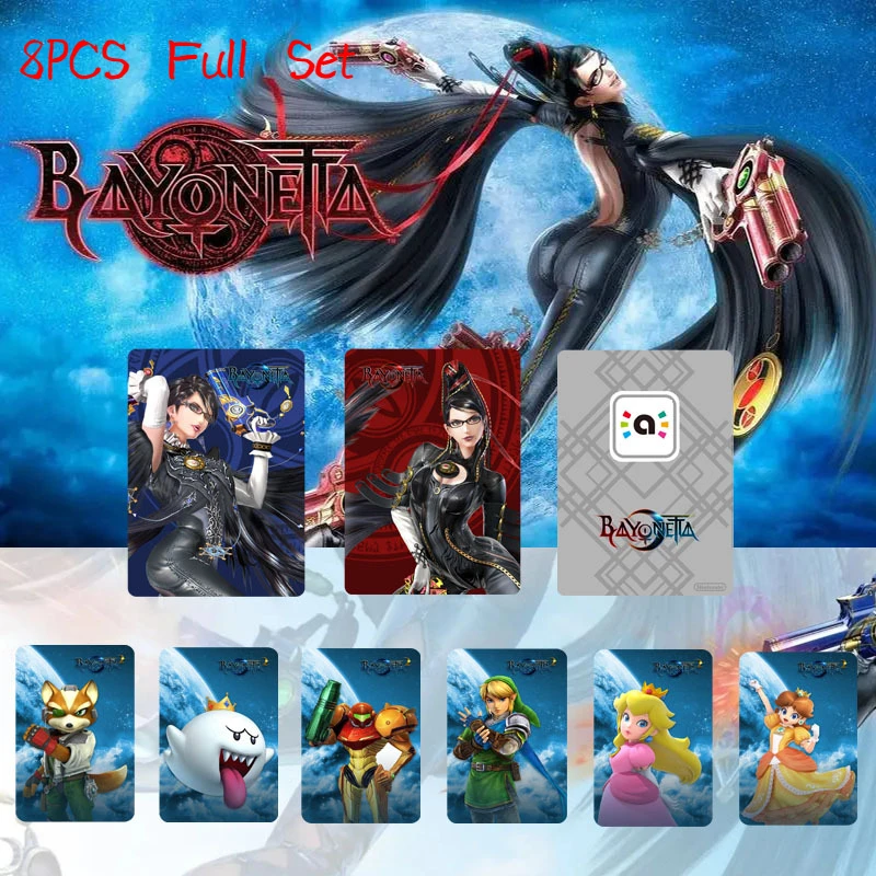 

8Pcs Amiibo Switch Bayonetta 2 Linkage Kabei Sister Amiibo Card Beiibo Props Crossover Card 8 Pieces Full Favorite Game Card