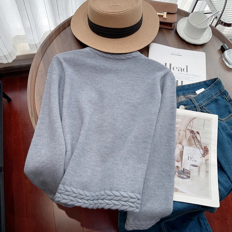 Гуанчжоу тринадцать линий хитовые товары ~ Изящный вязаный кардиган свитер