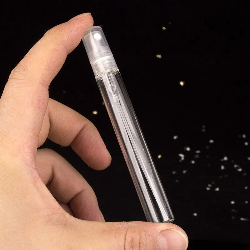 

10ml Refillable Perfume Spray Bottle Clear Mini Glass Empty Cosmetics Perfume essential oil Container Sample Travel Bottle