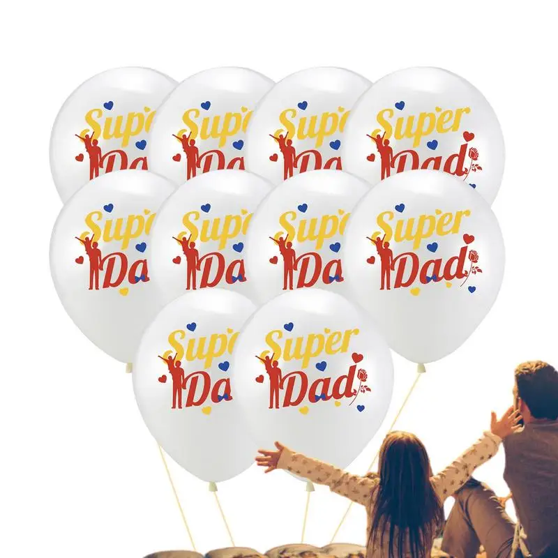 

Happy Dad's Day Balloons 10 Pcs Fathers Day Decoration Balloons Best Dad In The World Letter Foil Balloon Gift For Dad Birthday