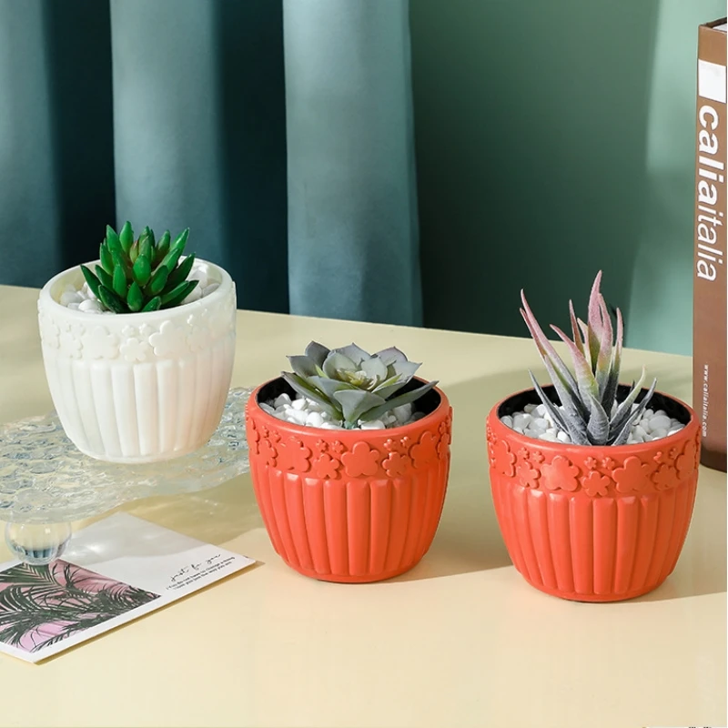 

New Creative Flower Container Nordic Style Home Dry And Wet Flower Container Plastic Hydroponic Vase Succulent Pot