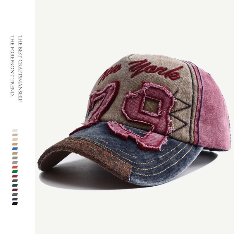 

Fashion Retro Vintage 5 Panel Snapback Cap Hat Bone Hip Hop New York 79 Embroideried Fitted Baseball Caps for Women Men Gorras