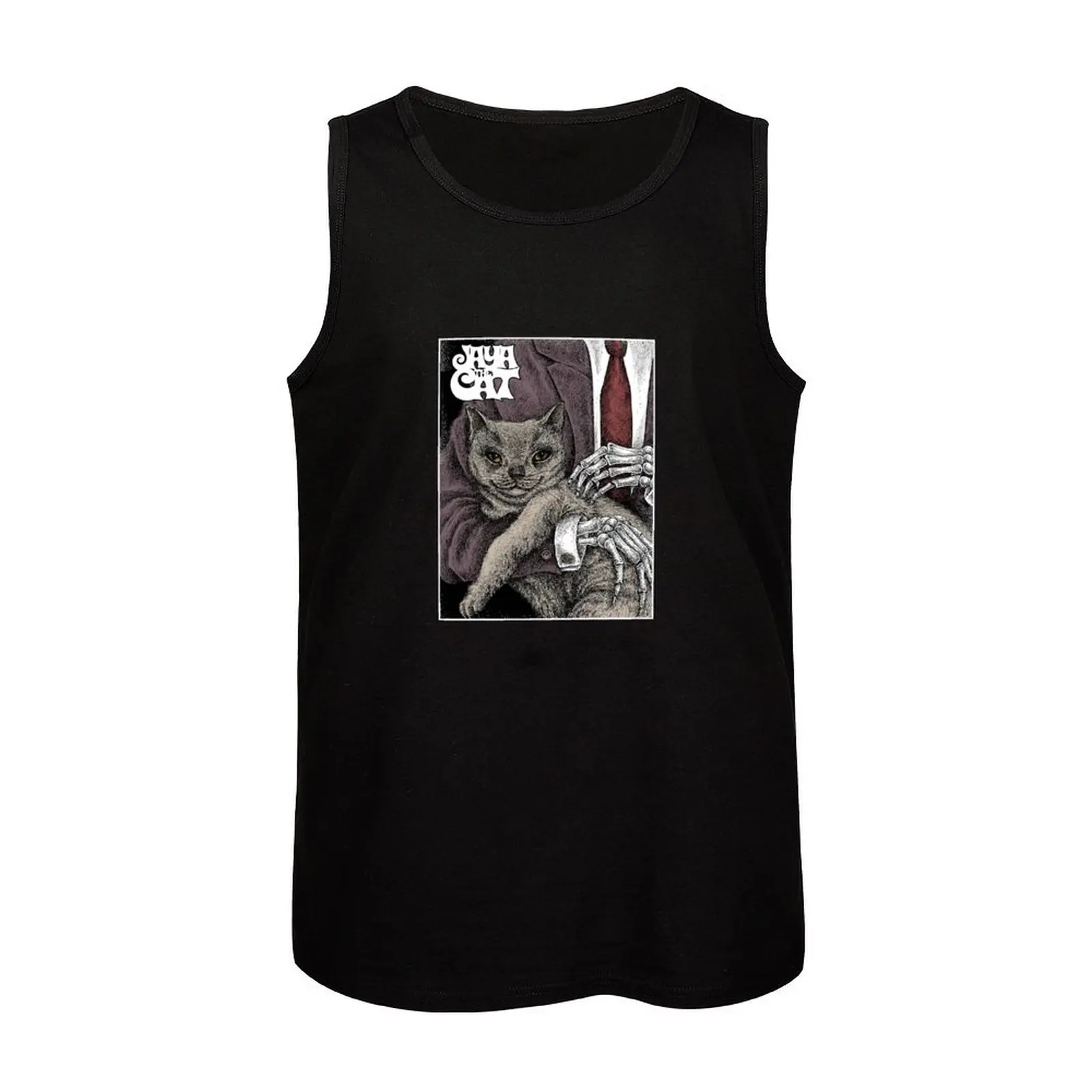 Мужская майка-жилет с рисунком кота