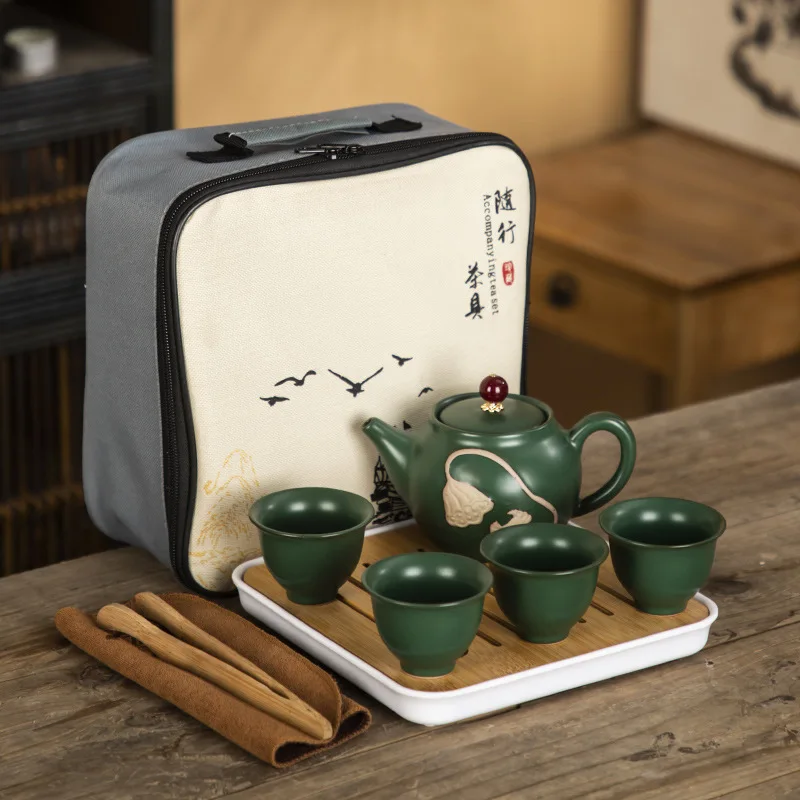 

Travel Top Grade Kung Fu Tea Set Ceramic Set Teapot and Cup