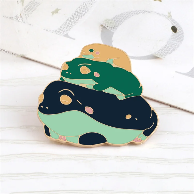 Мужская/Женская Брошь с эмалью значок на булавке в форме морского животного