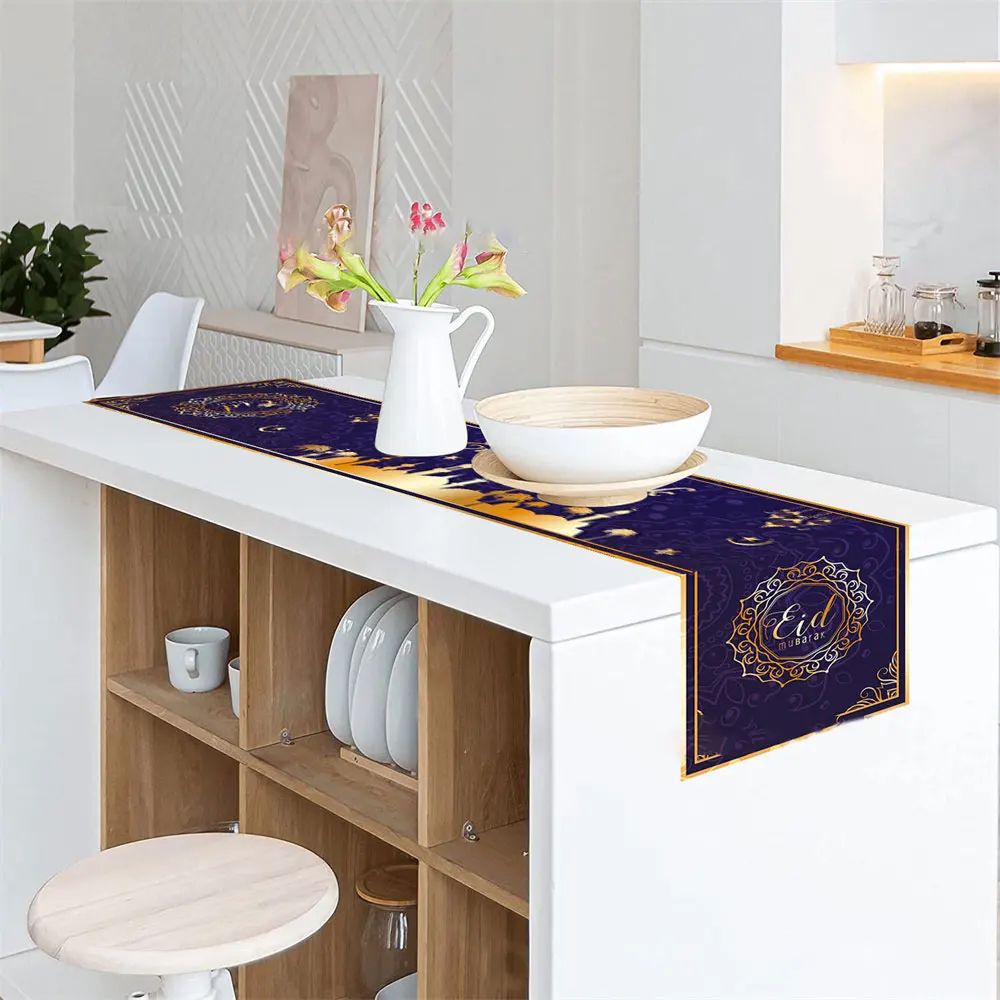 

Ramadan Decor Tablecloth EID Mubarak Happy Eid Al Fitr Decorative Clot Eid Al Adha Gifts Table Flag Decor For Home 2023