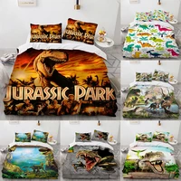 jurassic park dinosaur bedding set tyrannosaurus rex pterosauria king queen twin size duvet cover set adult kids bed accessories