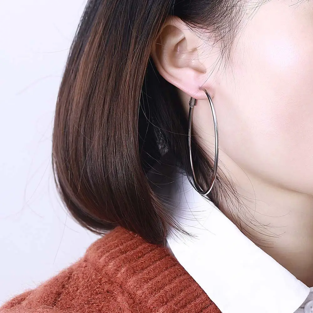 

Geometric Korean Party Temperament Punk Large Circle Hoop Earrings Jewelry Fashion Ear Studs