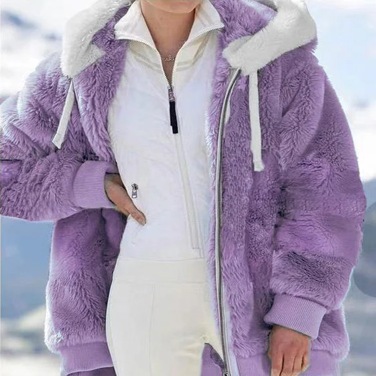

Winter Warm Hoodies Sweatshirt Women Zip-up Sweatshirts Harajuku Style Long Sleeve Streetwear Fashion Ladies Hoodie Mujer Hooded