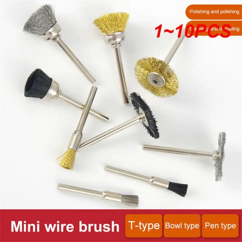 1 ~ 10 шт. золотые медные насадки для ногтей щетка электрические маникюрные сверла