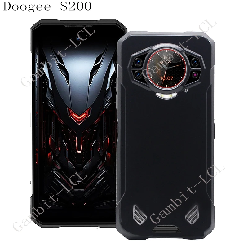 Чехол против падения для Doogee S200 2024 6 72 дюйма DoogeeS200 мягкий силиконовый чехол из ТПУ