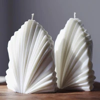 art coral shell silicone mold for candle making striped pear scallop soap crafts diy aromatic candle mold resin molds home decor