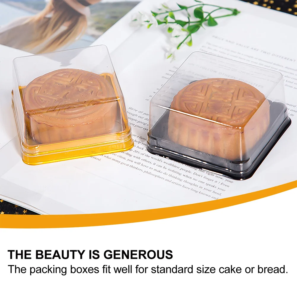 

Box Mini Cupcake Mooncake Cake Container Dome Boxes Packagingsingle Moon Muffins Muffin Individual Clear Dessert Cookie