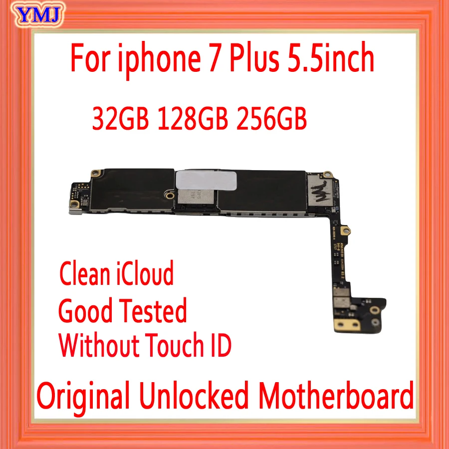 

100% оригинальная разблокированная материнская плата для iphone 7 Plus 7 P 5,5 дюйма без icloud полные чипы хорошо протестированная логическая плата 32 Г...