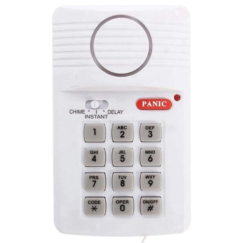 

2X Loud Wireless Door Alarm Security Pin Panic Keypad For Home Office Garage Shed