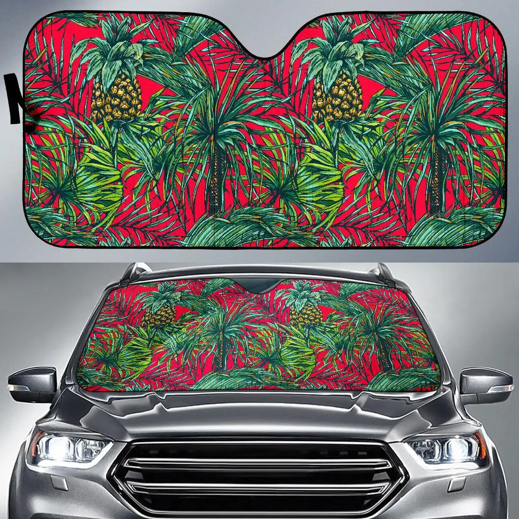 

Pineapple Leaves Hawaii Pattern Print Car Sun Shade