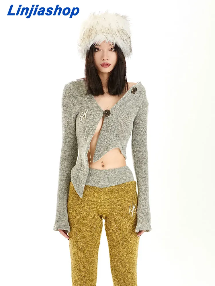 

2022 latest design sexy knitted cardigan top casual fashion show your own style all-match