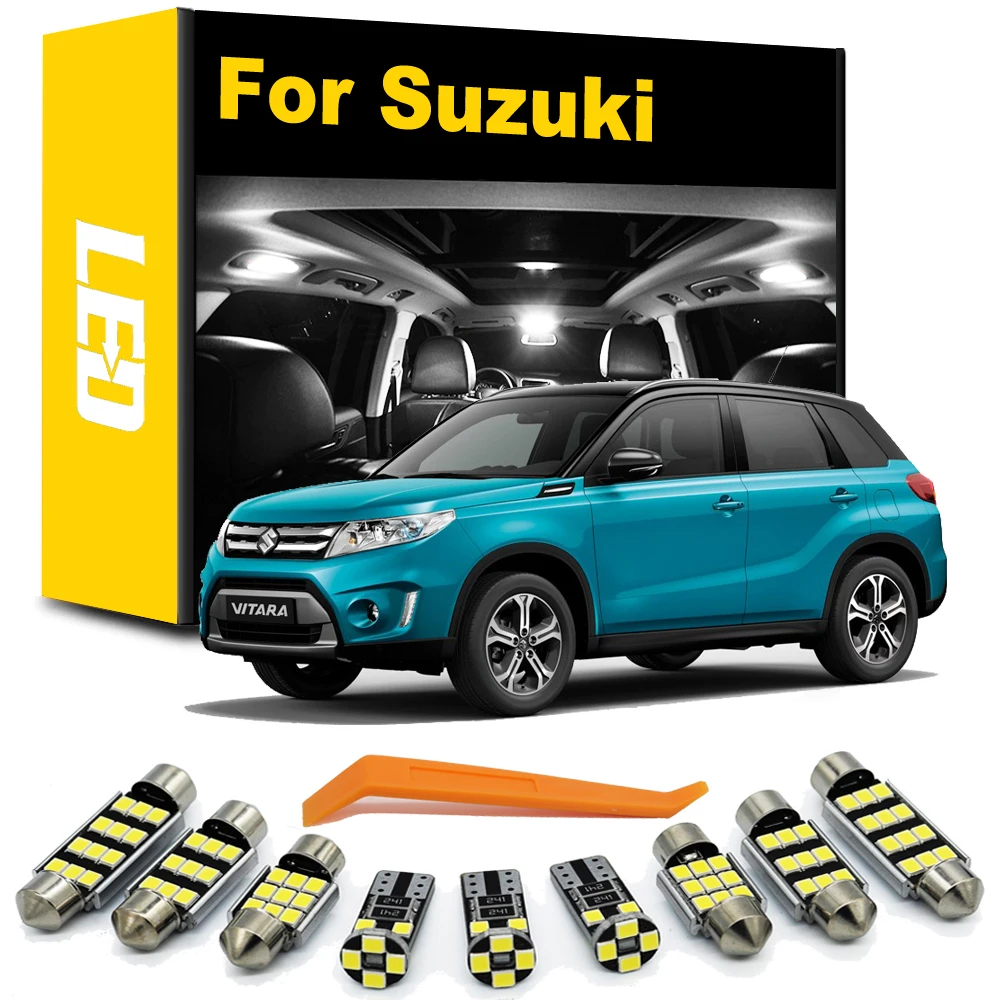 

Canbus LED Car Interior Light Kit For Suzuki Swift Grand Vitara SX4 S-Cross Baleno Jimny Ignis ACROSS Swace Kizashi Ciaz Dzire