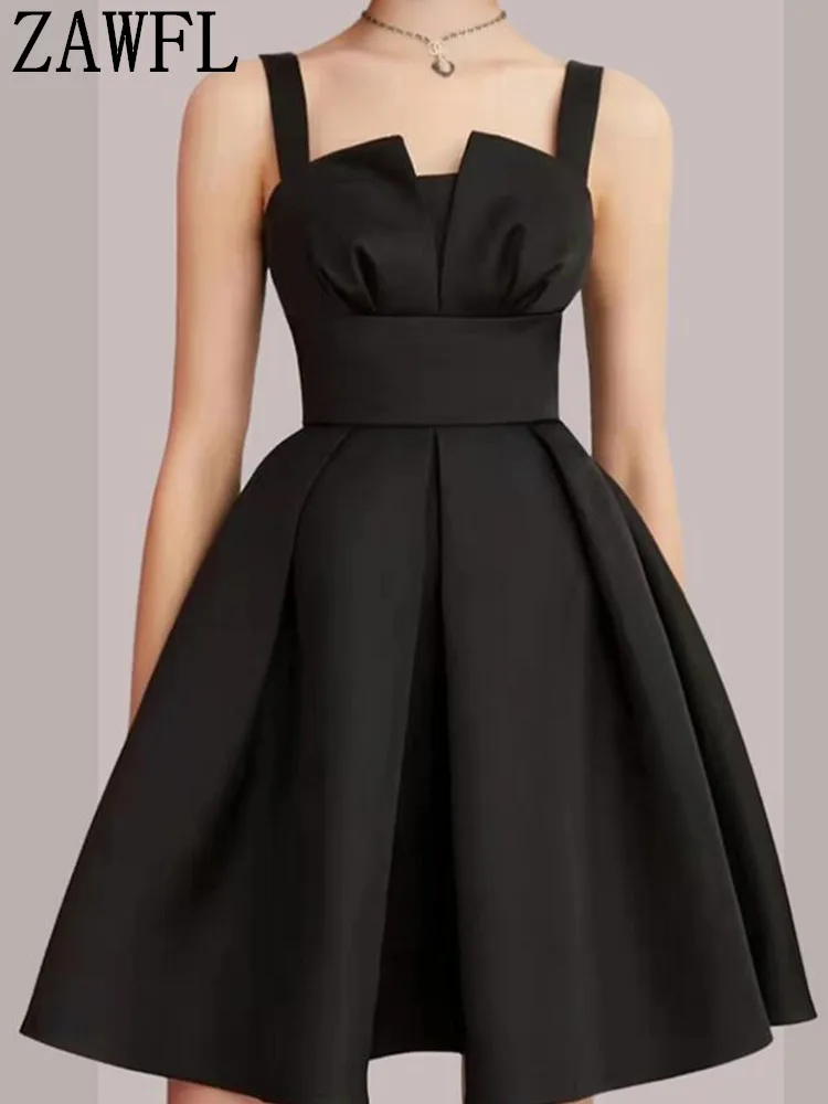 

ZAWFL Summer 2022 Dress Women Party Dresses Sexy Tank Backless Spaghetti Strap Mini Female Vestidos