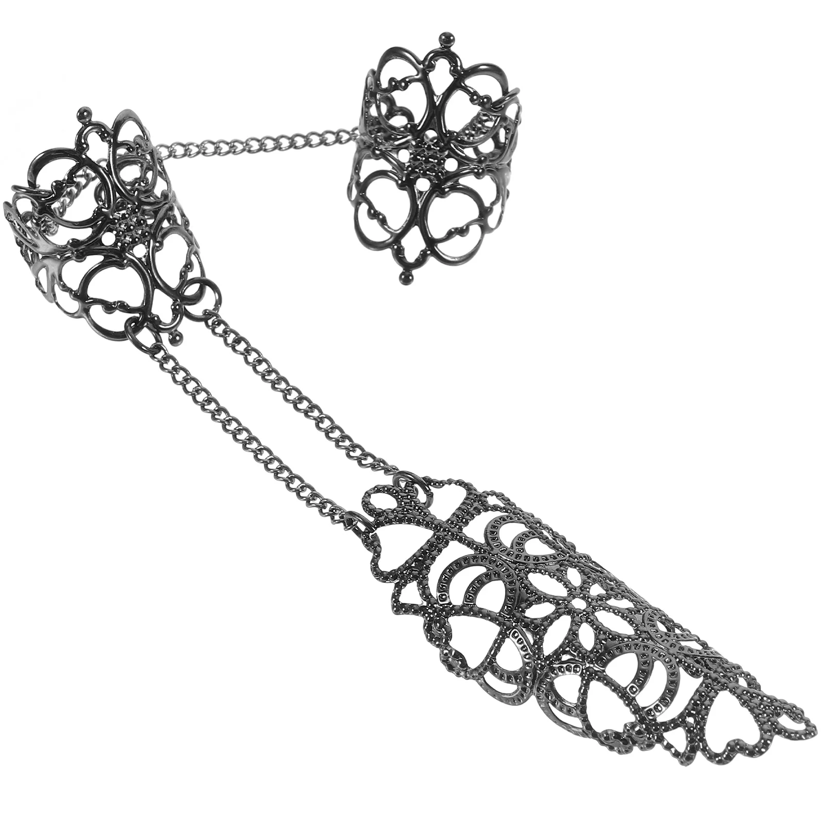 

Chain Finger Ring Aesthetic Rings Retro Decor Hollow Out Metal Claw Women Jewelry Miss