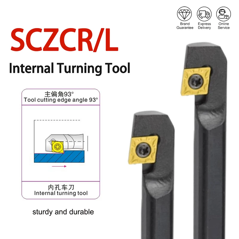 

1PCS S08K S10K S12M S16Q S20R SCZCR06 SCLCR09 Metal Turning Tool Holder CNC Lathe Cutter Tool SCZCL Tool CCMT Carbide Insert