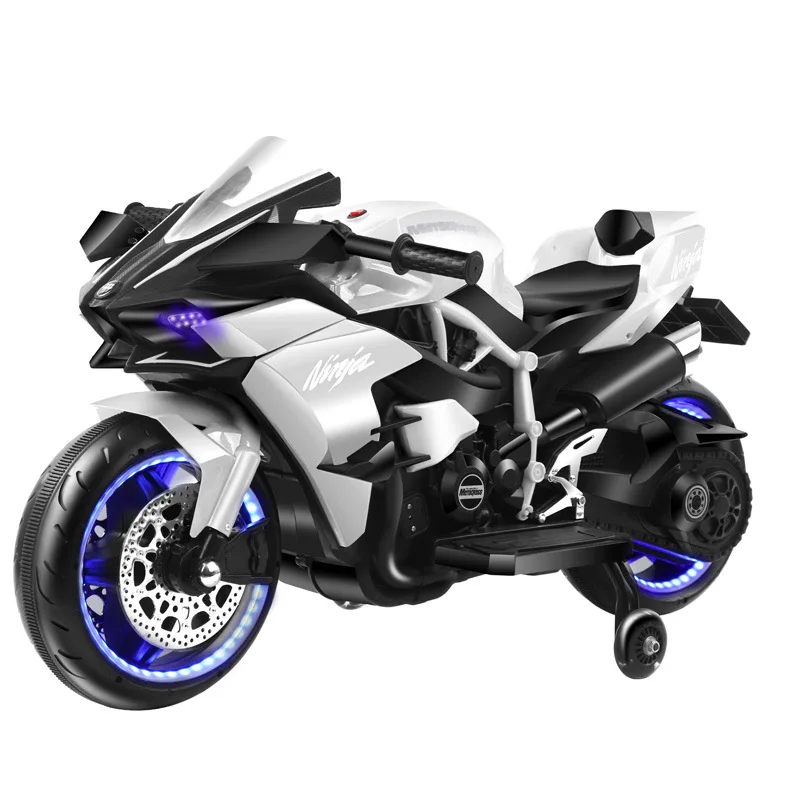 

Children's toy car double three-wheeled large toy electric motorcycle charging baby riding driving electric toy car