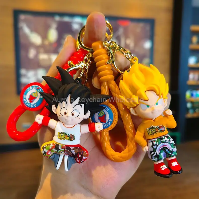 Аниме Dragon Ball Keychain Z Super Saiyan Son Goku Bulma Broly Piccolo Majin Buu автомобиль подвески детские