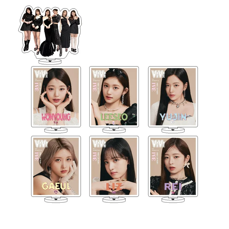 

KPOP IVE 2023 Acrylic Standee New Standing Figure Accessories Acrylic Transparent Desktop Small Station Fans Gifts