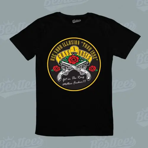 Футболка с принтом &quotпистолеты и розы&quot &quotамериканская рок-группа&quot