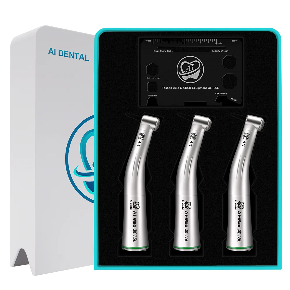 

S3-X15L E-type Electric Micromotor Dental 4:1 Slow Speed Contra Angle Handpiece Optic Led Instruments Manufacturers Tools Kit