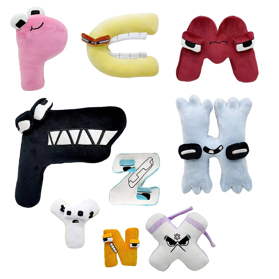 

Alphabet Lore Plush Toy Cartoon Letter Throw Pillow Doll Children's Enlightenment Education Doll Christmas Gift