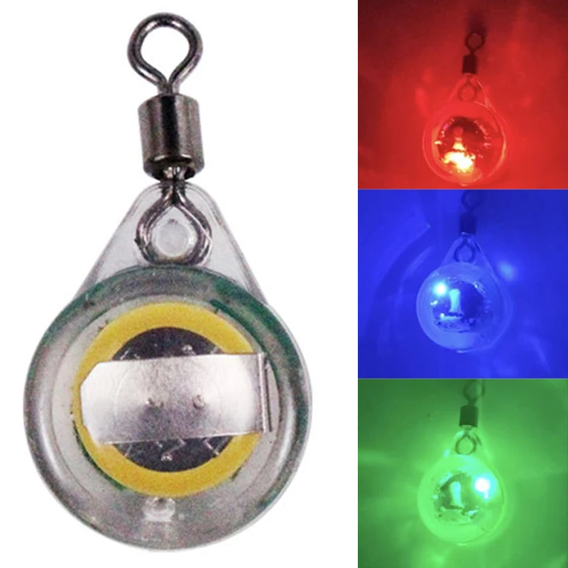 

1pc Mini Fishing Lure LED Fish Lamp Light LED Deep Drop Underwater Eye Shape Fishing Squid Fishing Bait Luminous Lure