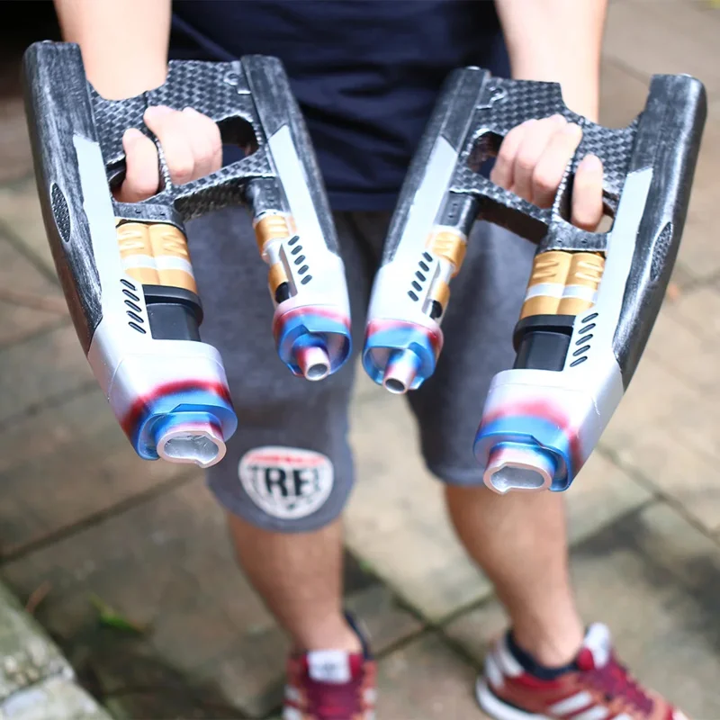 Пара пистолетов косплей Звездный лорд пистолет Петер квилл оружие из смолы