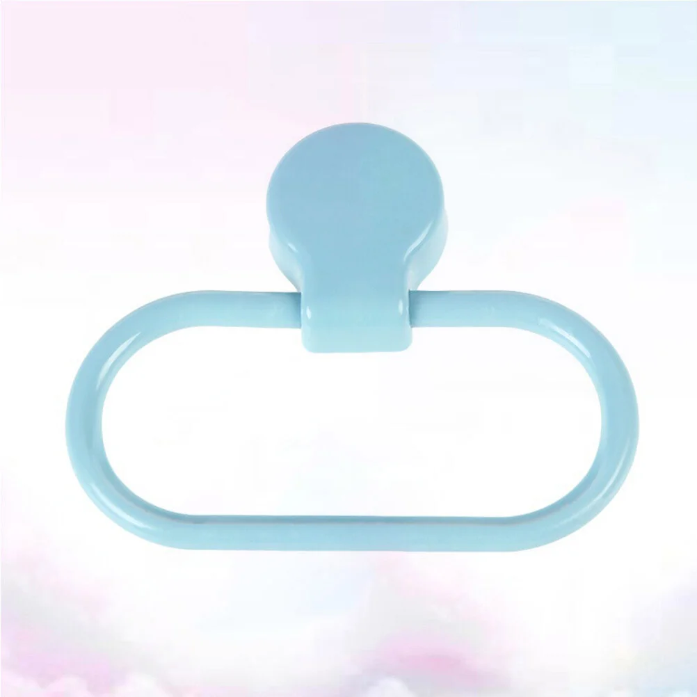 

360 Swing Towel Ring Holder Self- adhesive Towel Rack Kitchen Rag Towel Holder for Kitchen Bathroom ( Blue )