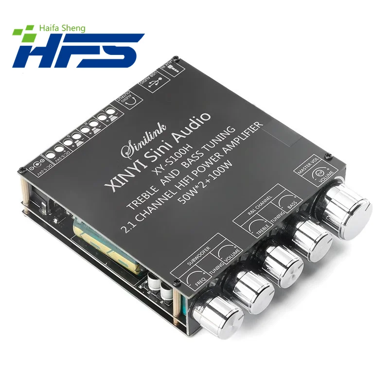 

XY-S100H 50W * 2+100W 2.1 channel Bluetooth audio amplifier board module, high and low pitched, heavy and low pitched