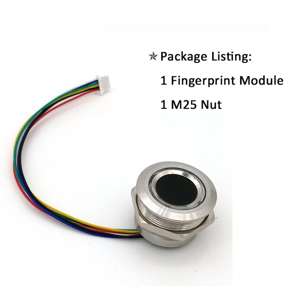 R503-5V RGB светодиодный DC5V UART MX1.25-6Pin водонепроницаемый емкостный модуль отпечатков