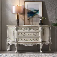 European-style porch cabinet, American-style painted living room, sideboard table, door wall storage